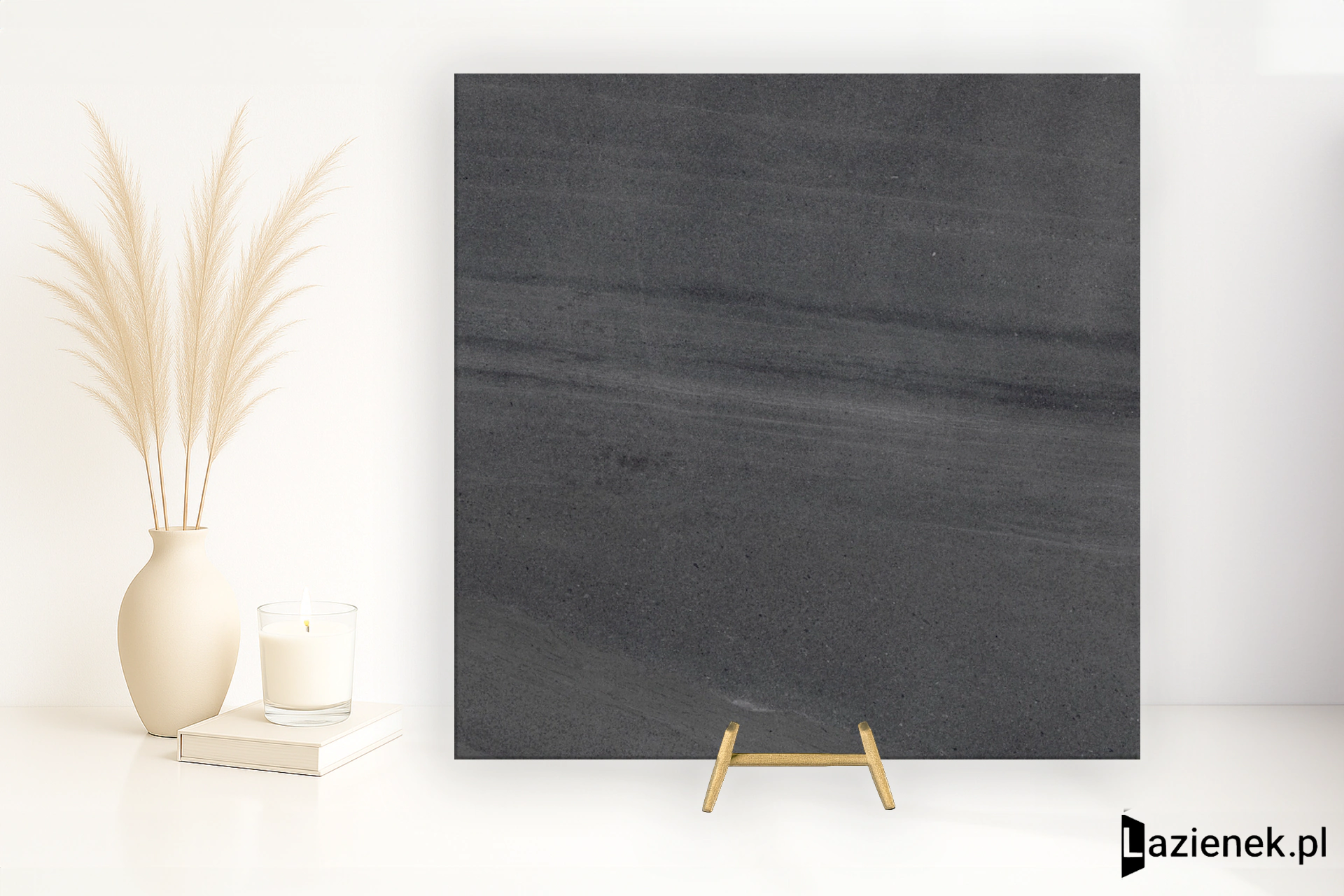 Graniti Fiandre Pietra Di Basalto Active Nero antybakteryjna 100x100 cm gr. 6 mm - płytka rektyfikowana / IAS100223M6